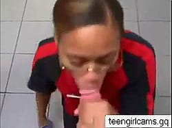 Beauty Finishes The Job In A Gas Station Bathroom'